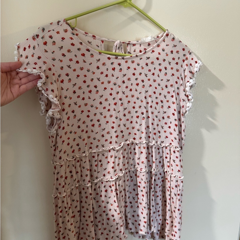 Altar’d State Cap Sleeve Ruffle Top - Picture 3 of 4